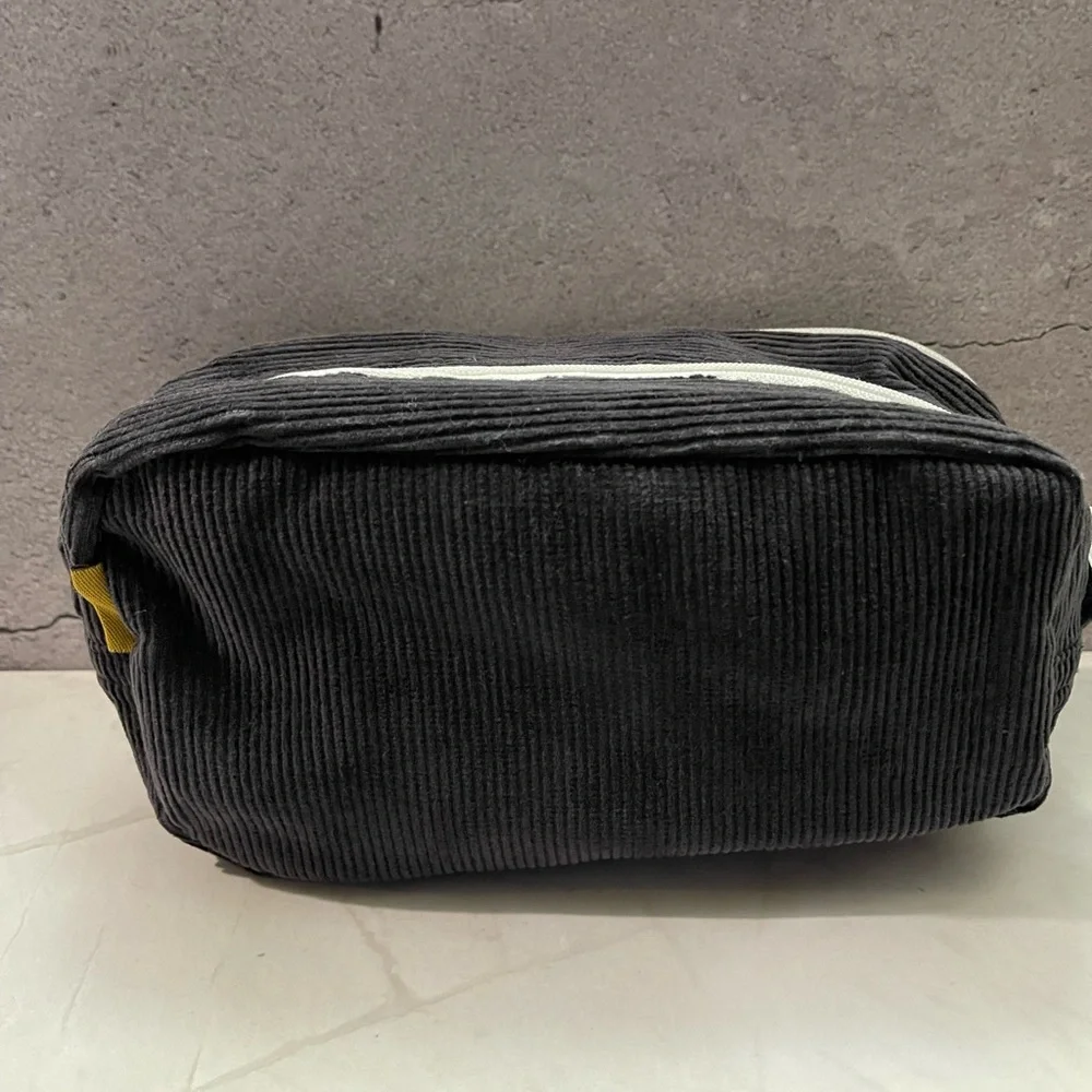 Adante iMark Black Corduroy Pouch White Bird Dead Stock RARE FIND Japan